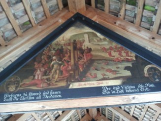 Panourile pictate - salvate din incendiul din 1993