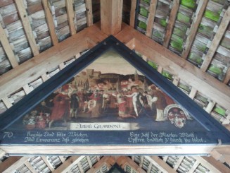 Panourile pictate - salvate din incendiul din 1993