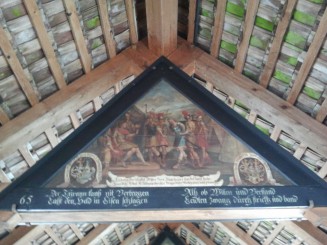 Panourile pictate - salvate din incendiul din 1993