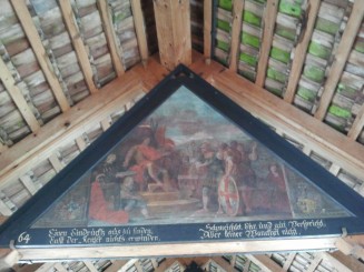 Panourile pictate - salvate din incendiul din 1993