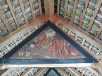 Panourile pictate - salvate din incendiul din 1993