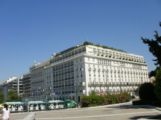 hotelul unde sunt cazati demnitarii straini din Atena