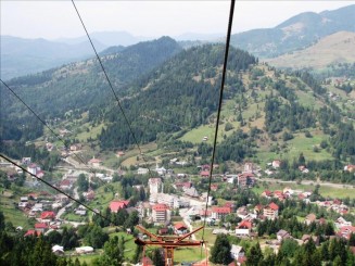 Telescaunul din Statiunea Borsa. Cascada Cailor.