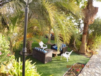 gradina mare, amenajata cu loc de relaxare