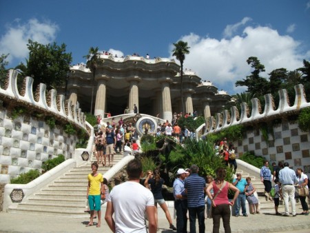 Barcelona-Parc Guell, scara dubla