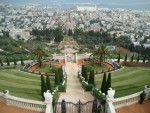 Grădinile Bahai şi panorama oraşului Haifa - Israel