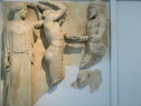 Fresca reconstituita apartinand Templului lui Zeus, Muzeul de Arheologie, Grecia