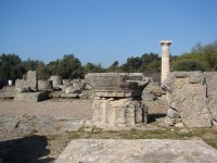 Ruinele Templului lui Zeus, Olimpia, Grecia